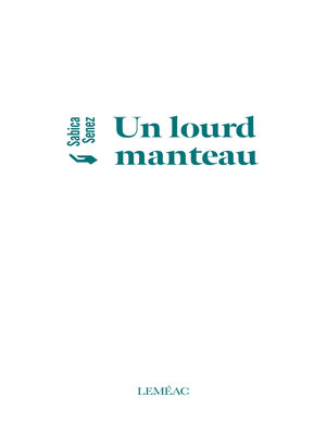 cover image of Un lourd manteau